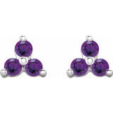 Three Stone Earrings