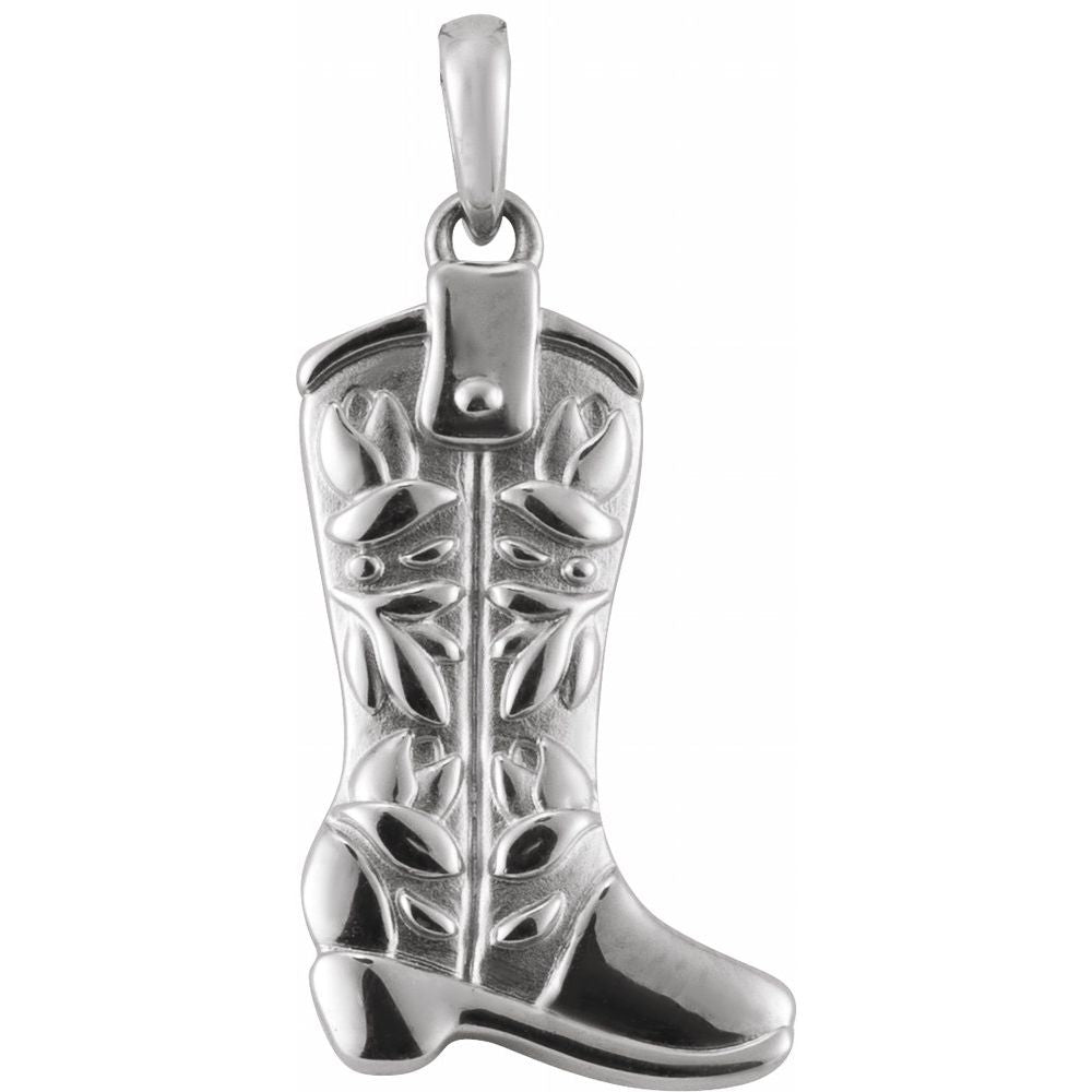 Western Bloom Boot Pendant