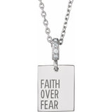Bold Faith Diamond Tag Pendant