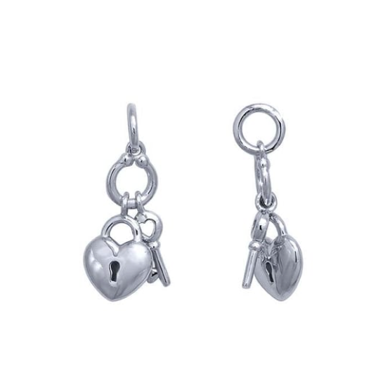 Heart Lock & Key Charm